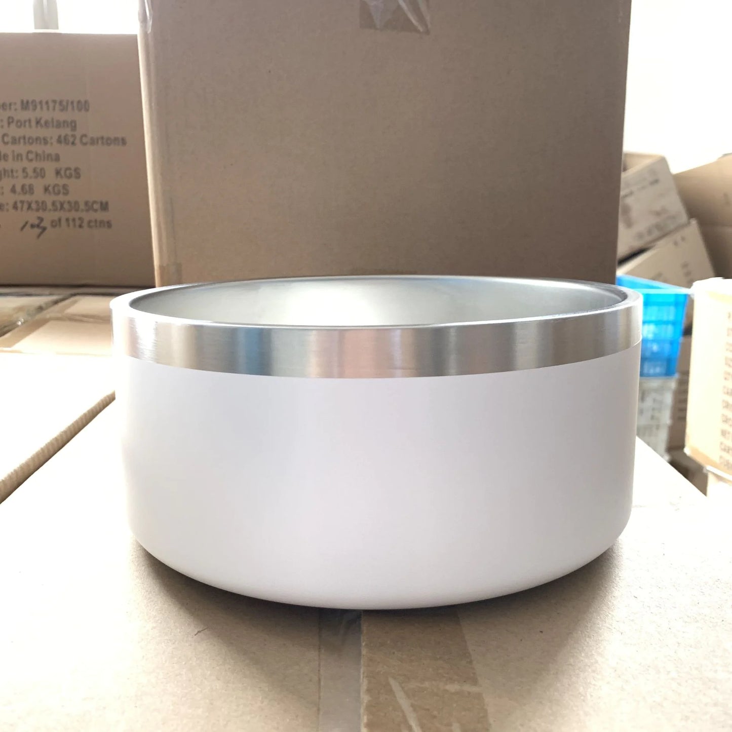 Stainless Steel Dog Bowl Upright Dog Bowl