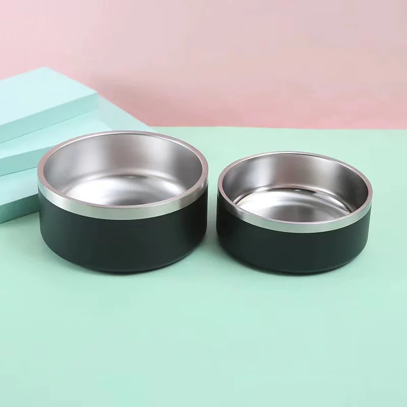 Stainless Steel Dog Bowl Upright Dog Bowl